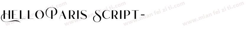 Hello Paris Script字体转换